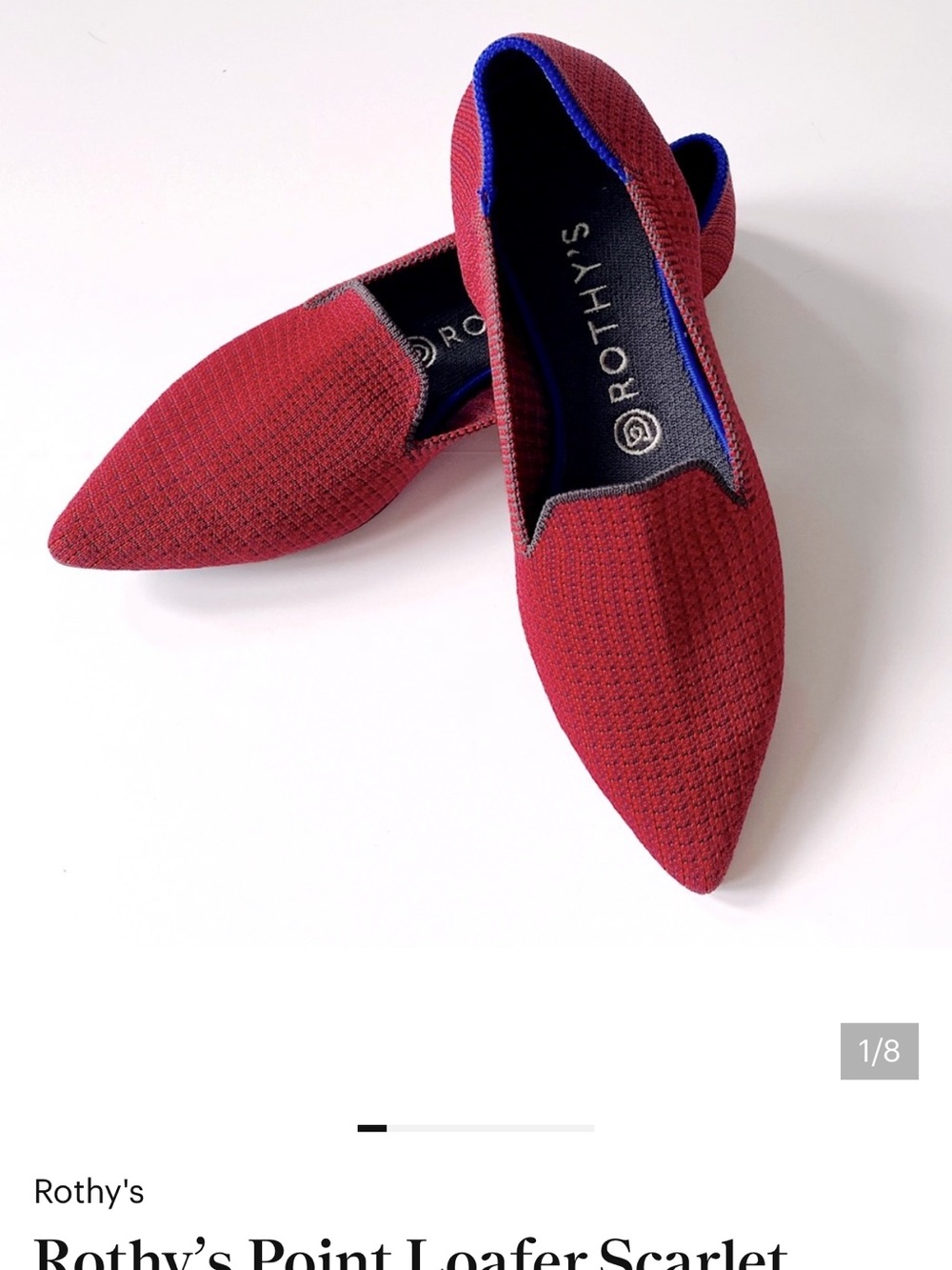 Rothy’s The Point in Scarlett Tweed are limited Edition 9.5
